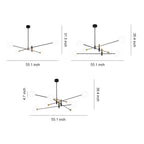 Branch Chandeliers Nordic Magic Black and Gold Iron Ceiling Light
