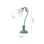 Floral Table Lamps French Vintage Green DIY Twistable White Glass Lamp