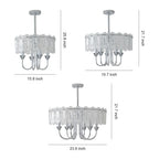 French Iron Chandelier Chic Chrome Island Metal Ceiling Light