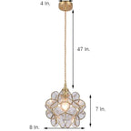 Ornate Copper Glass Pendant Lights Traditional Classic Pendant Lighting