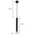 Elongated LED Industrial Linear Pendant Light Metal Hanging Lighting