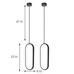 Rounded Rectangle LED Modern Pendant Lighting Hanging Ceiling Lights