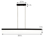 Modern Aluminum Acrylic Pendant Lights Elongated Linear Ceiling Lights