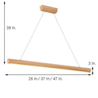 Wood Tube Design LED Modern Pendant Lighting Ceiling Lights