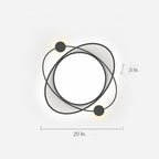 LED Geometric Shapes Circle Dimmable Flush Mount Lights with Remote Control