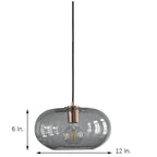 Elongated Globe Glass LED Nordic Pendant Lighting Hanging Lamp Ceiling Lights