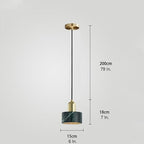 Small Pendant Light Fixtures Electroplated Metal Resin LED Modern Lighting