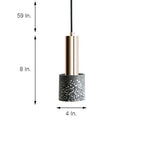 Cylinder Concrete LED Electroplated Nordic Pendant Light