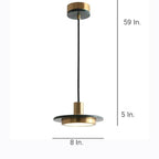 Double Circle Pendant Lighting Classic Metal Marble Ceiling Lights