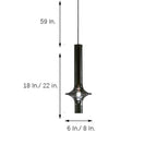 Modern Glass Metal Industrial Pendant Light