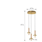 Circle Cylinder LED Gold Nordic Pendant Light Hanging Lamp