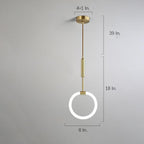 Circle LED Gold Modern Pendant Light Hanging Lamp Ceiling Lights