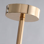 Clear Glass Flush Mount Ceiling Light Gold Finish 6-Head Creative Lamp