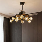 Ceiling Fan With Multiple Lights Nordic Crystal Invisible Ceiling Fan