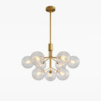 Luxury Modern Chandeliers Solid Copper Glass Ceiling Light