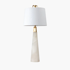 Nordic White Marble Tapered Table Lamp