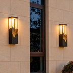 Mountain Scenery LED up Down Lighting Waterproof Solar Wall Lamp Porch Lights