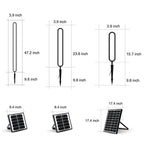 Sleek Black Oval Ring LED Solar Lights Modern Outdoor Minimalist Design