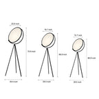 Black Metal and Rotating LED Tripod Floor Lamp
