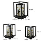Artistic Solar LED Pathway Lights with Landscape Pattern