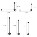 Creative Round Line LED Black Nordic Wall Art Light Wall Sconce Lighting