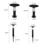 Solar Path Lights with Innovative Round Top Disk Down Lighting and Bubble Design