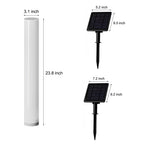 [Open-Box] Long Cylindrical Waterproof White Modern Solar Lawn Lights Lamp Post