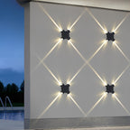 Creative Starlight Decorative LED Waterproof Black Modern Wall Lamp