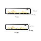 Rectangular Mountain Scenery LED Waterproof Black Outdoor Wall Lamp
