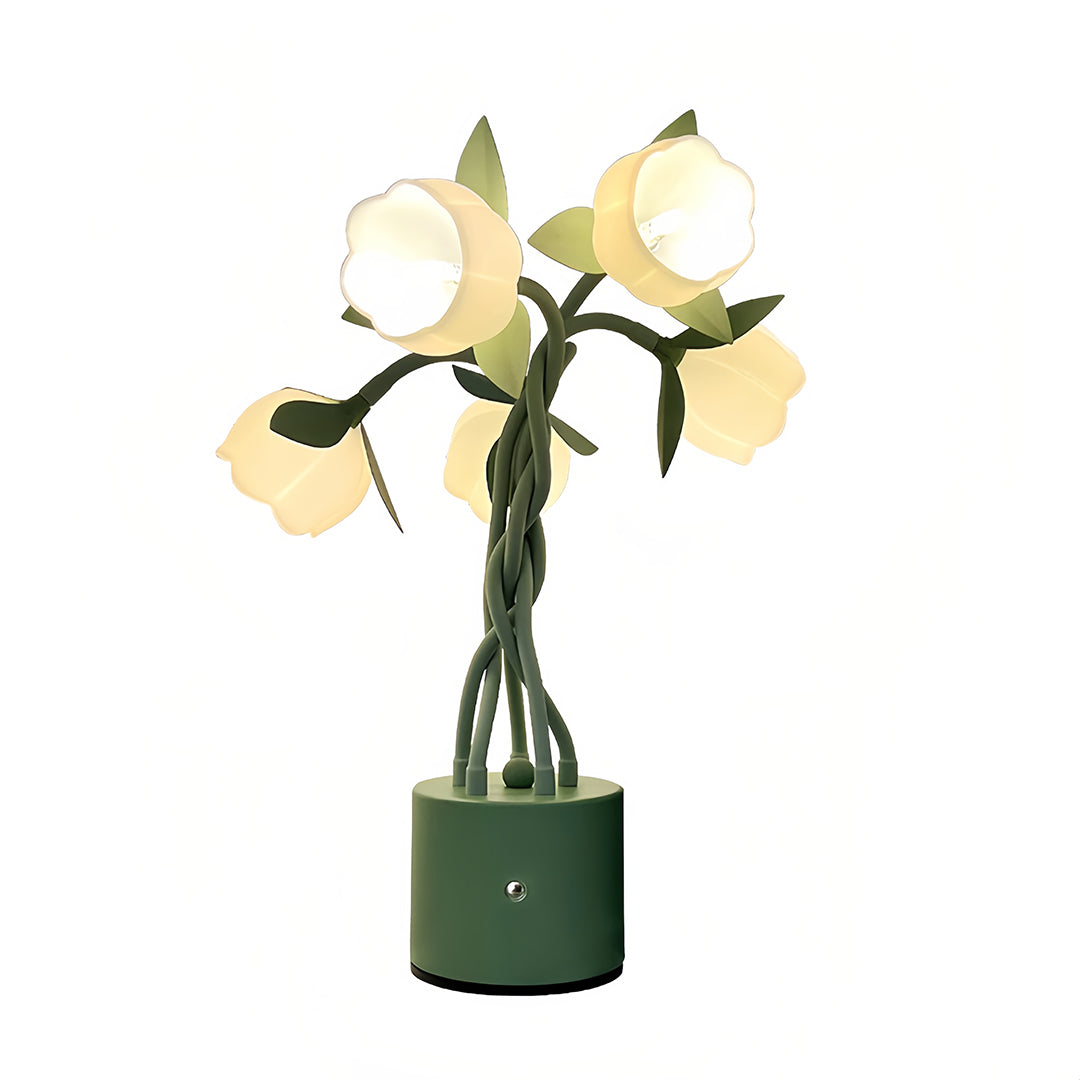 Artistic Table Lamps Vintage Green with Flexible Stems Creative Lamp