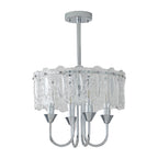 French Iron Chandelier Chic Chrome Island Metal Ceiling Light