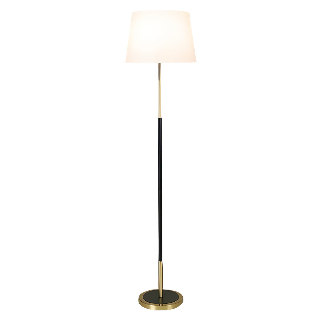 Vintage Wrought Iron Floor Lamps Country Style Fabric Shade Light