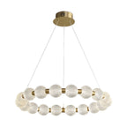 Glass Shade Chandelier Round  Minimalist Luxury Island Ceiling Light