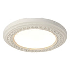 Retro Flush Mount Light Carved Resin Elegant Acrylic Ceiling Light
