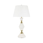 White Contemporary Table Lamps with Gold Details Elegant Lamps