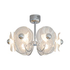 Acrylic LED Chandelier Multi-head  with Chrome Accents Ceiling Light