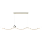 Linear LED Pendant Light Contemporary Wave Shaped Ceiling Light