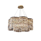 LED Large Crystal Chandelier Elegant Chandelier Light Modern Minimalist Style