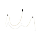 Long LED Ceiling Light Minimalist Creative Black Linear Lamp
