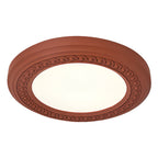 Retro Flush Mount Light Carved Resin Elegant Acrylic Ceiling Light