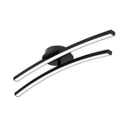 Contemporary Semi Flush Mount Lighting Dual LED Strip Rotating Ceiling Light