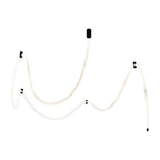Long LED Ceiling Light Minimalist Creative Black Linear Lamp