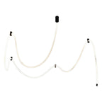 Long LED Ceiling Light Minimalist Creative Black Linear Lamp