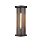 Black Indoor Wall Sconce American Vintage Semi-Circular Glass Rod Wall Lamp
