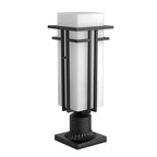 Black Retro Aluminum Path Lights with Frosted Glass Outdoor Waterproof Landscape Lighting