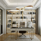 Geometric Design Semi Flush Chandeliers Metal Silica Gel Ceiling Lights
