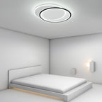 White Black Flush Mount Ceiling Lights Modern Overlapped Round Lights