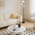 3 Lights Floor Lamp Gold Black White Modern Globe Standing Lamp