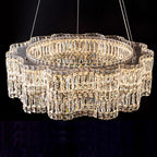 LED Large Crystal Chandelier Elegant Chandelier Light Modern Minimalist Style