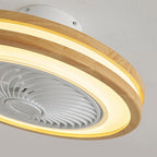 Three-level Wind Regulation Nordic Modern Bladeless Ceiling Fans with Lights and Remote Control